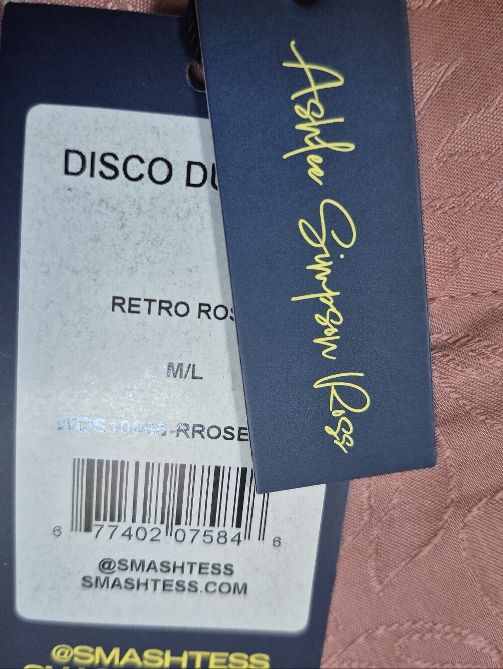 Smash + Tess Collab Disco Duster Satin Retro Rose Robe Coverup M/L - Picture 6 of 12